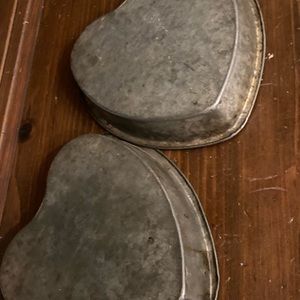 Vintage bake king heart shaped pans 1950s